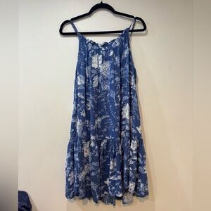 Floral Blue Mini Dress